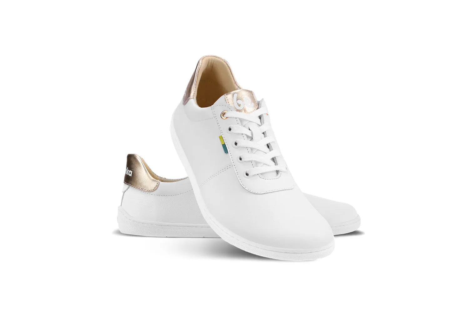 Barefoot Shoes Be Lenka Royale - White & Gold Clearance