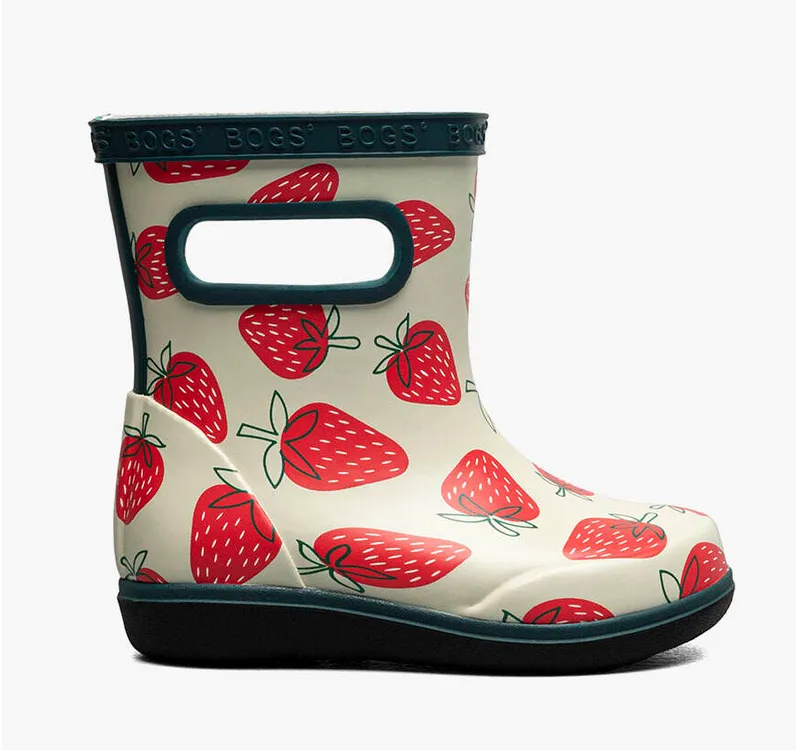 Bogs Skipper II Strawberries Kids Rainboots