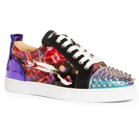 Christian Louboutin Louis Jr Spikes Orlato Low-Top Sneakers Multi