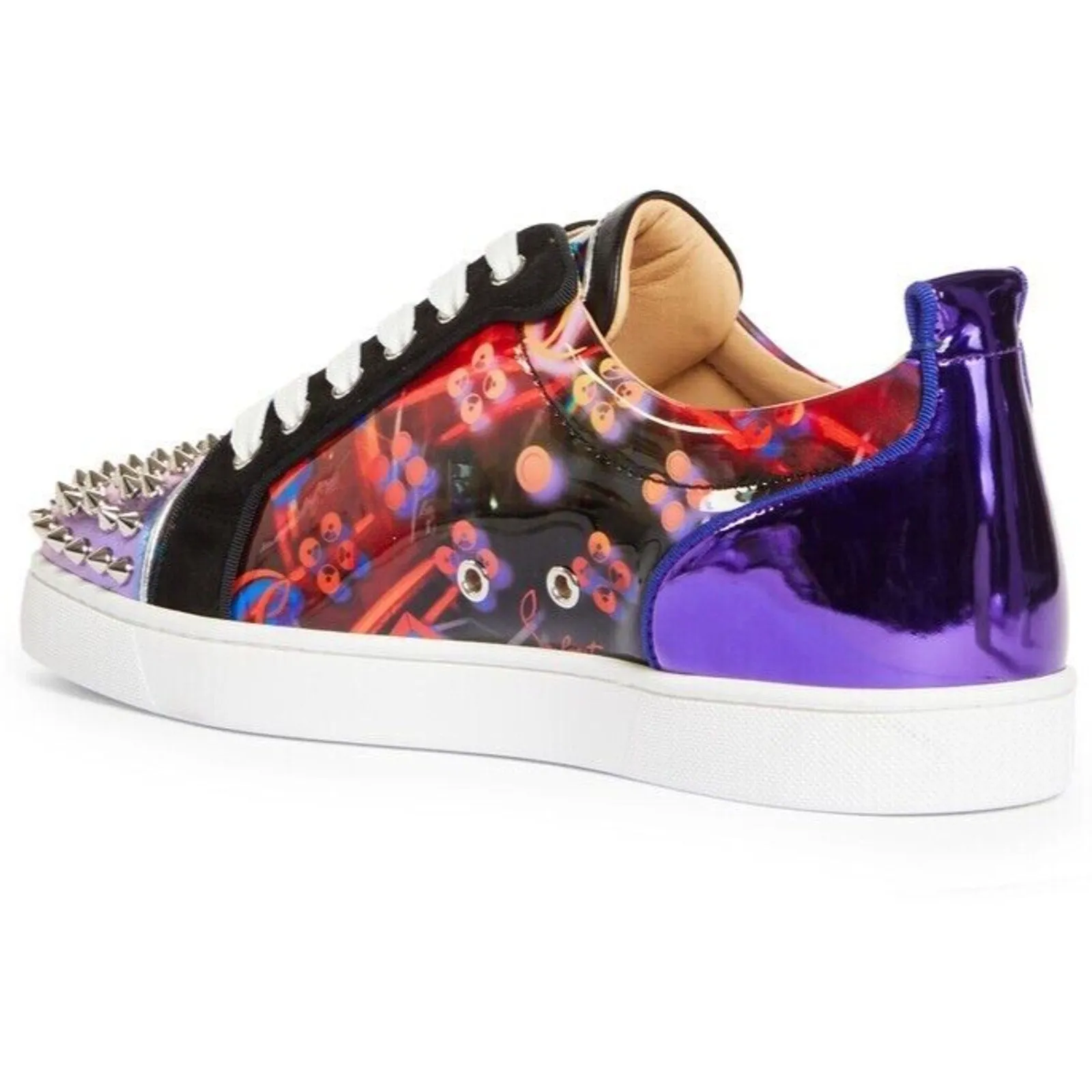 Christian Louboutin Louis Jr Spikes Orlato Low-Top Sneakers Multi