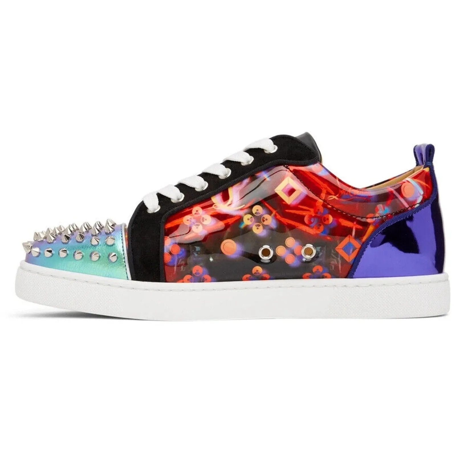 Christian Louboutin Louis Jr Spikes Orlato Low-Top Sneakers Multi