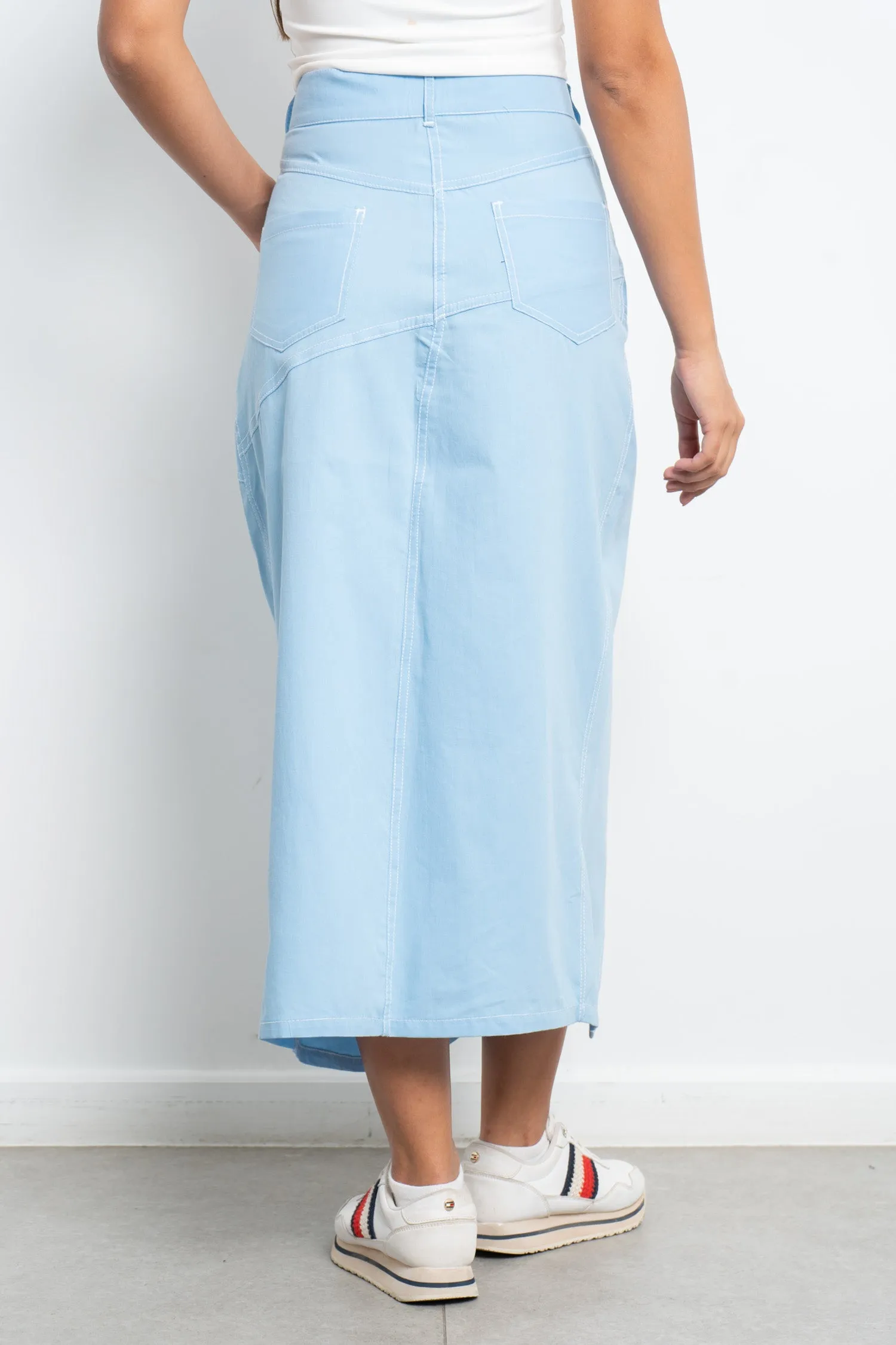 Colorful Gabardine Skirt - Azul