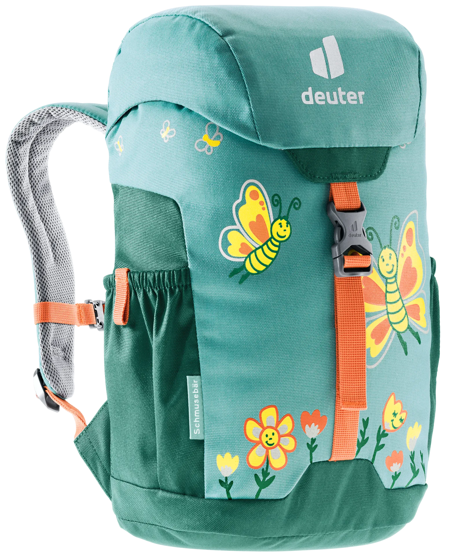 DEUTER Kinder-Rucksack <br> Schmusebär 8L<br> bequem & leicht<br> mit Brustgurt und herausnehmbarem Sitzkissen<br> ab ca. 3.5 Jahren 24-30cm Rückenlänge