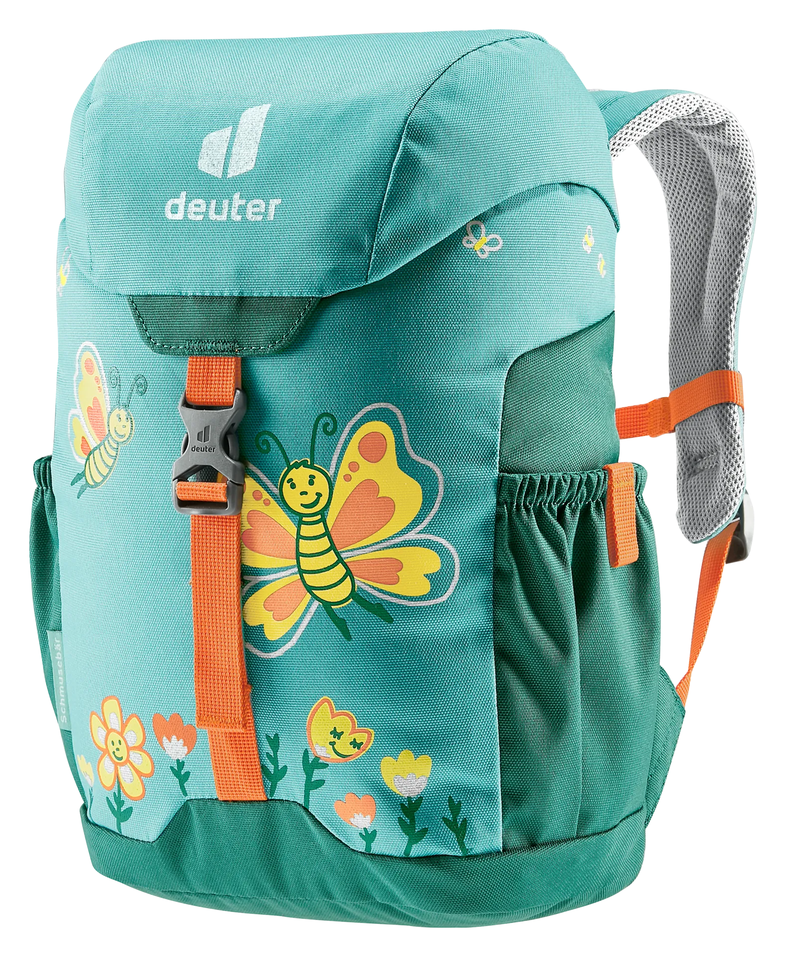 DEUTER Kinder-Rucksack <br> Schmusebär 8L<br> bequem & leicht<br> mit Brustgurt und herausnehmbarem Sitzkissen<br> ab ca. 3.5 Jahren 24-30cm Rückenlänge