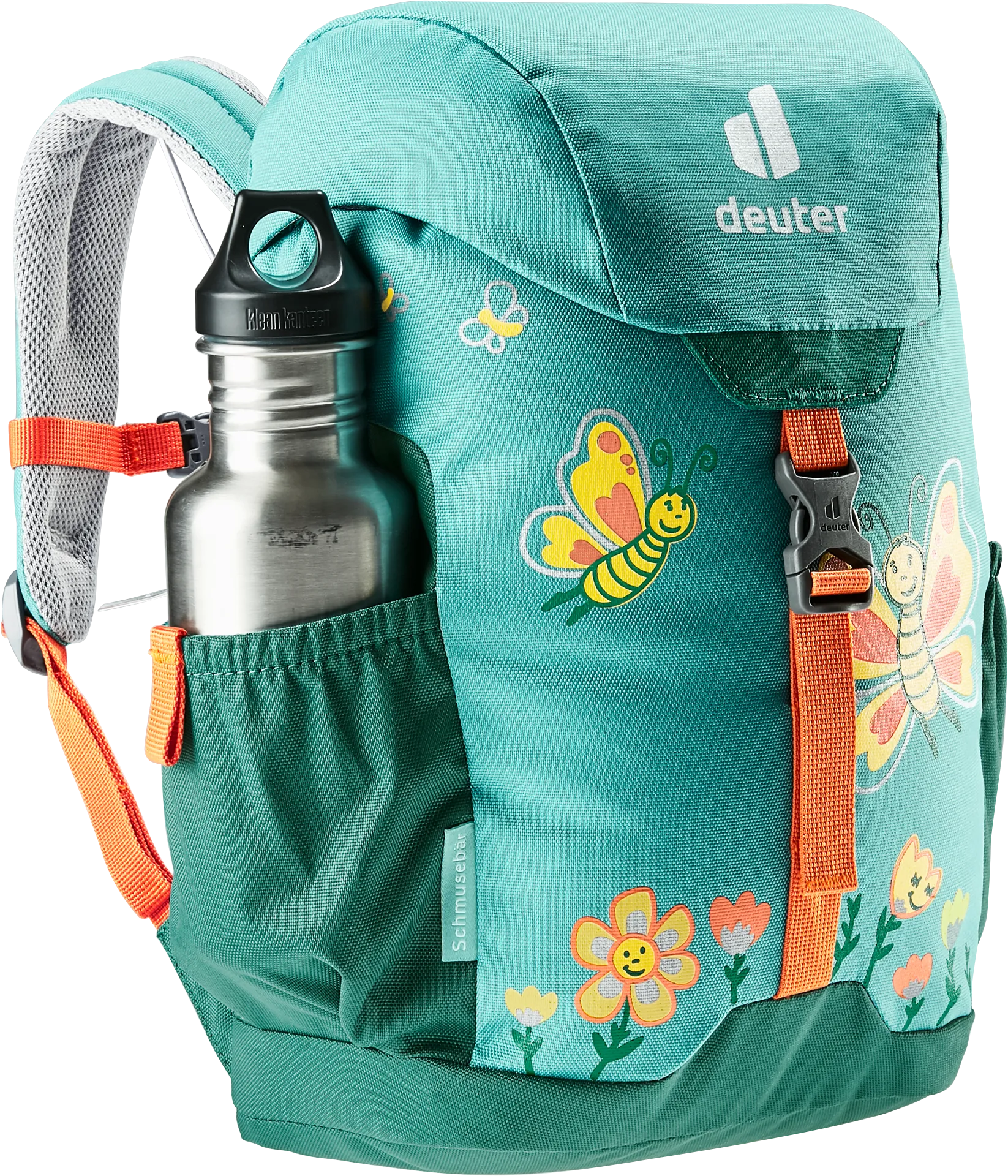 DEUTER Kinder-Rucksack <br> Schmusebär 8L<br> bequem & leicht<br> mit Brustgurt und herausnehmbarem Sitzkissen<br> ab ca. 3.5 Jahren 24-30cm Rückenlänge