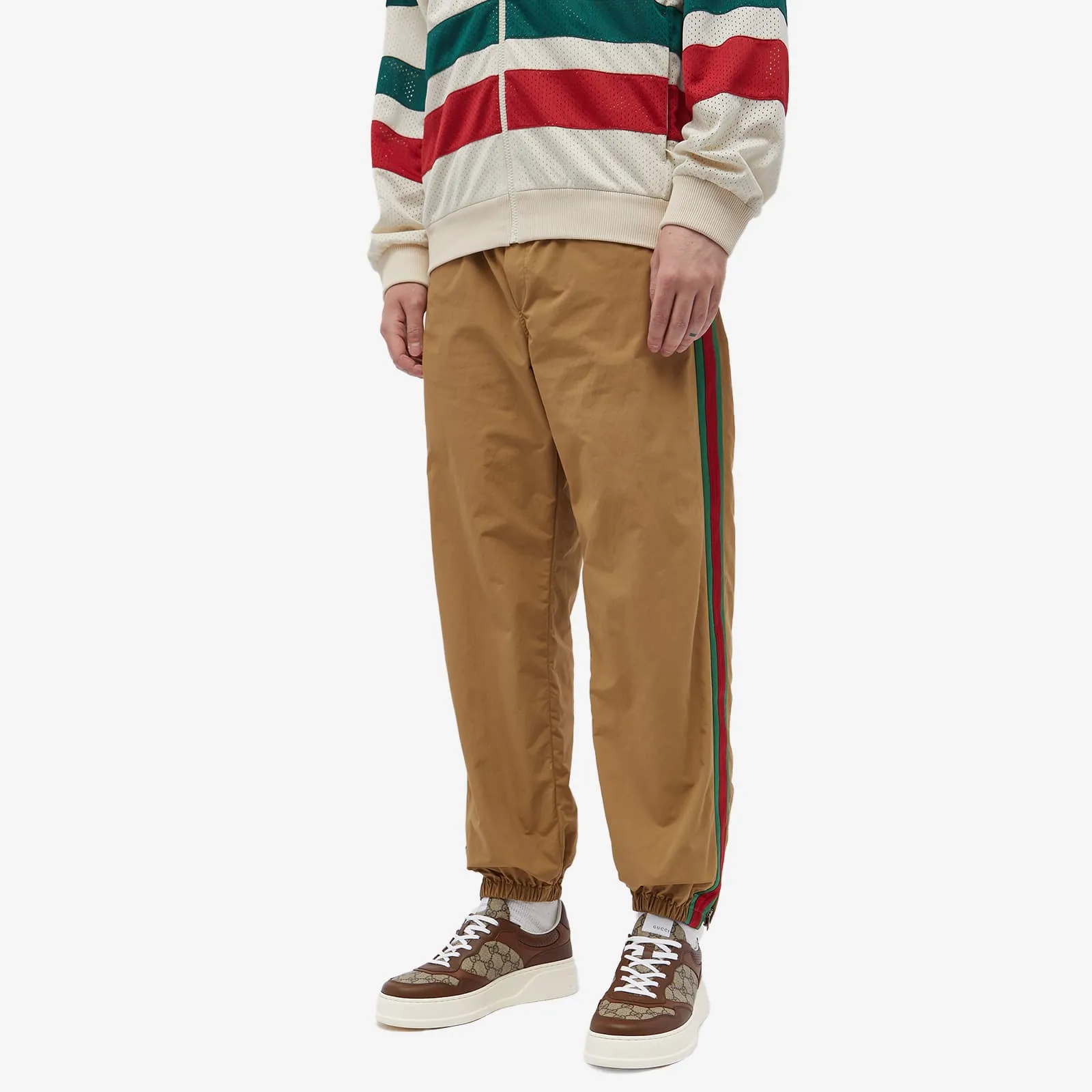 Gucci Taped Sweatpants, Beige