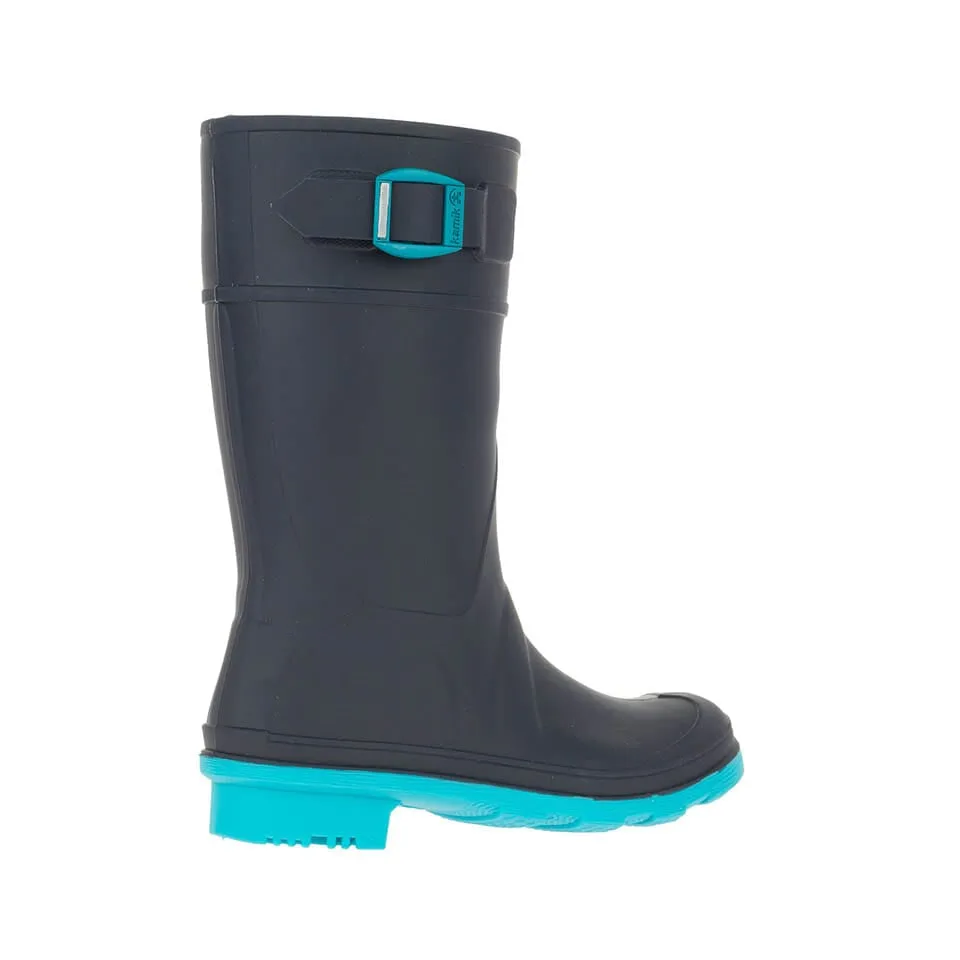 Kamik Navy/Teal Raindrops Children's Rain Boot