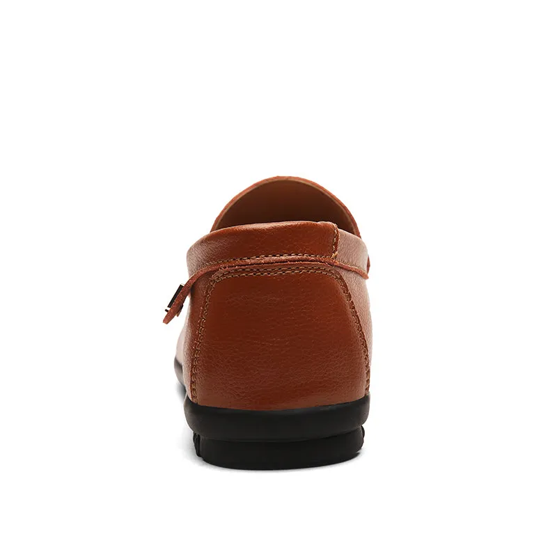 Men's Autumn Casual Leather Slip-Ons | Plus Size