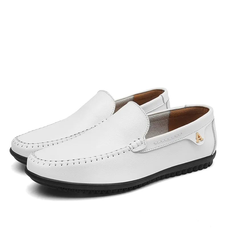 Men's Autumn Casual Leather Slip-Ons | Plus Size