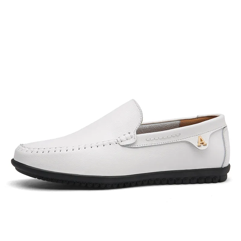 Men's Autumn Casual Leather Slip-Ons | Plus Size