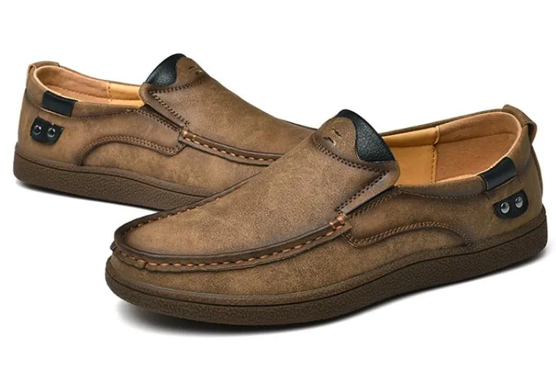 Men's Casual Genuine Leather Slip-Ons