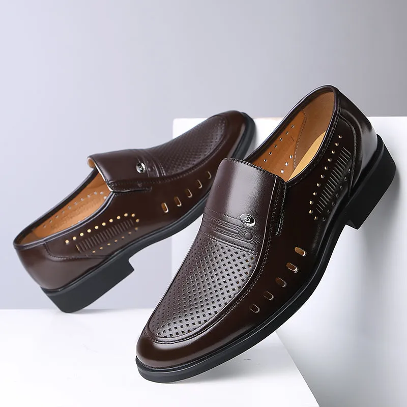 Men's Genuine Leather Breathable Dress Shoes