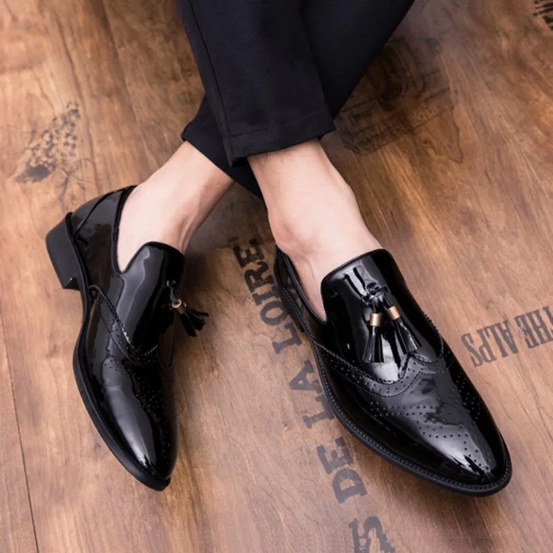 Men's Leather Dress Shoes With Tassels