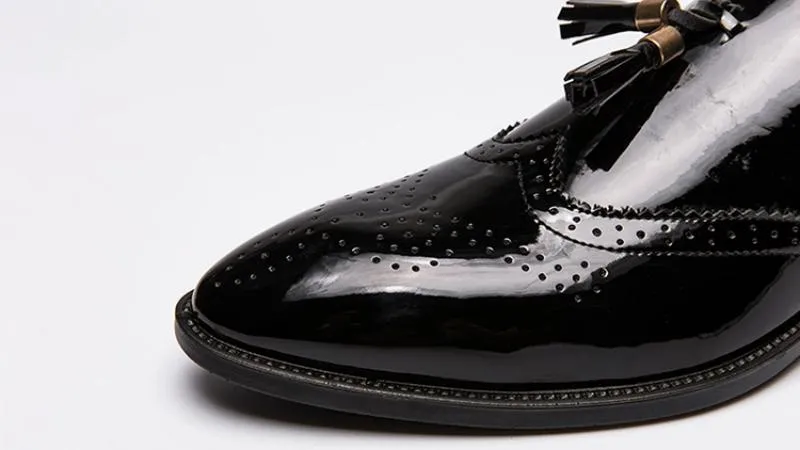 Men's Leather Dress Shoes With Tassels