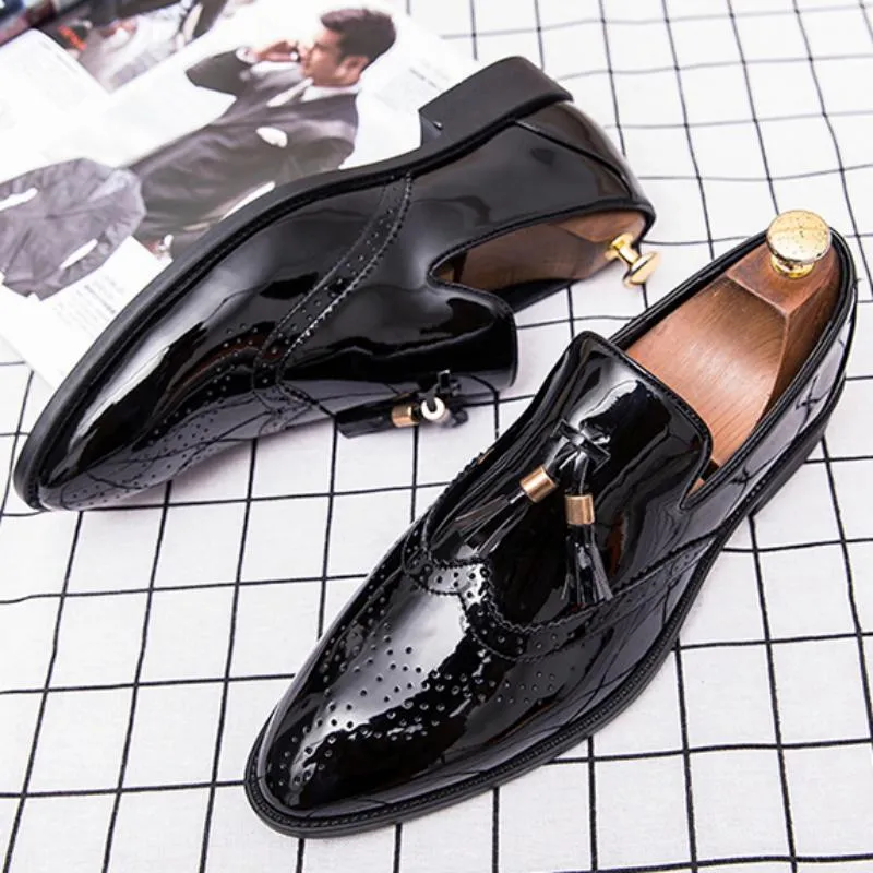 Men's Leather Dress Shoes With Tassels