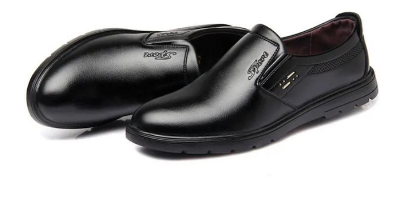 Men's Leather Solid Colored Loafers