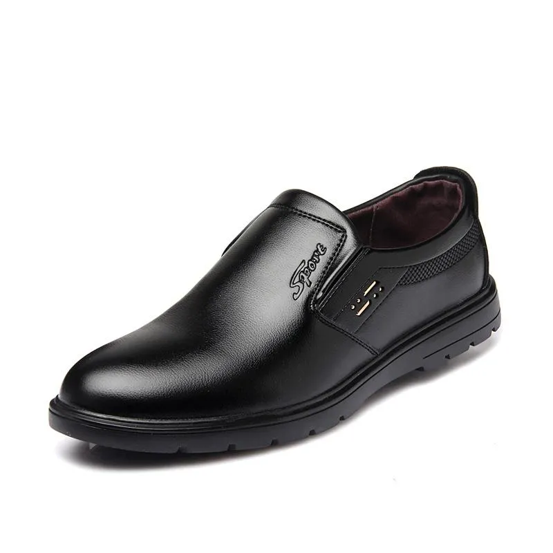 Men's Leather Solid Colored Loafers