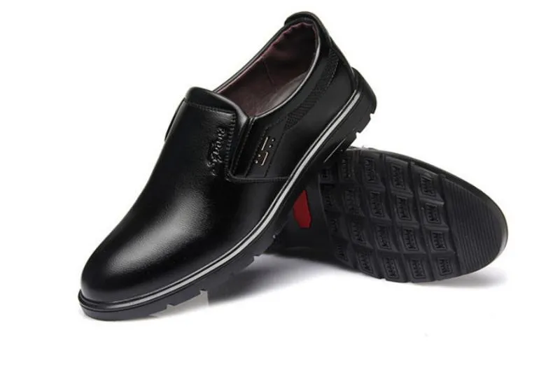 Men's Leather Solid Colored Loafers