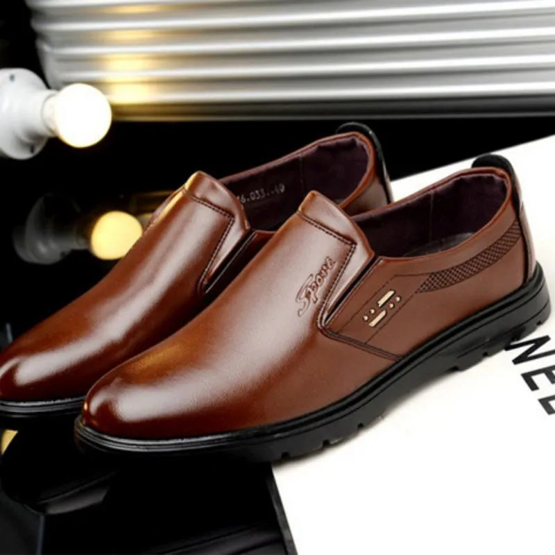 Men's Leather Solid Colored Loafers