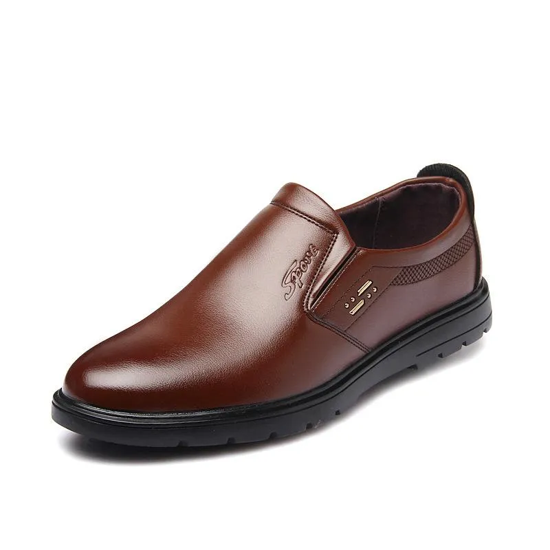 Men's Leather Solid Colored Loafers