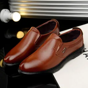 Men's Leather Solid Colored Loafers