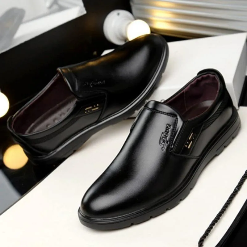 Men's Leather Solid Colored Loafers