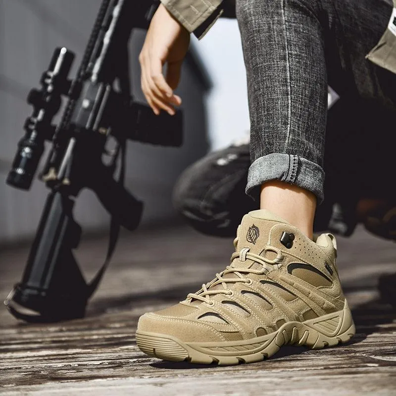 Mens Lightweight Non-Slip Ankle Boots Hiking Tactical Boots