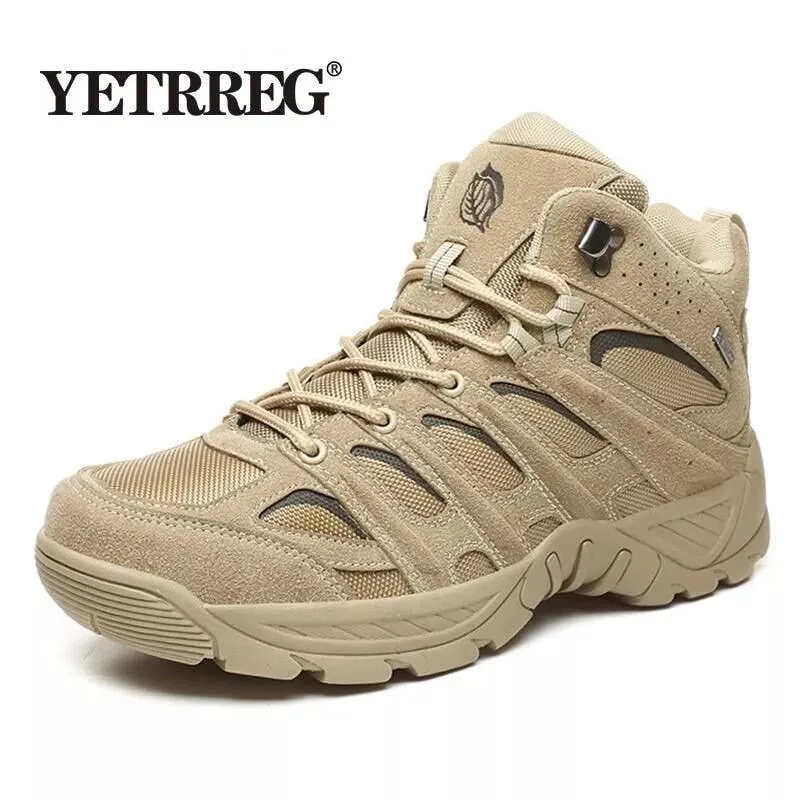 Mens Lightweight Non-Slip Ankle Boots Hiking Tactical Boots