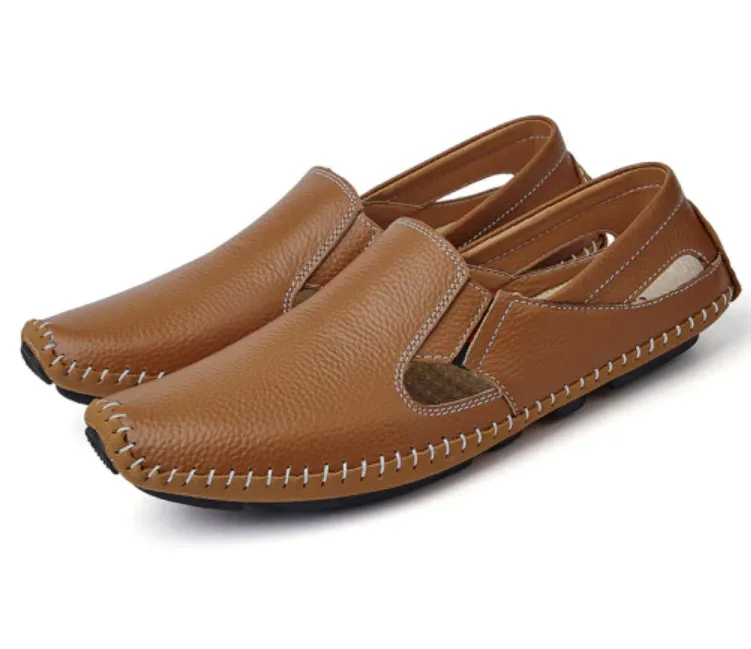 Men's Summer Leather Driving Large Size Shoes