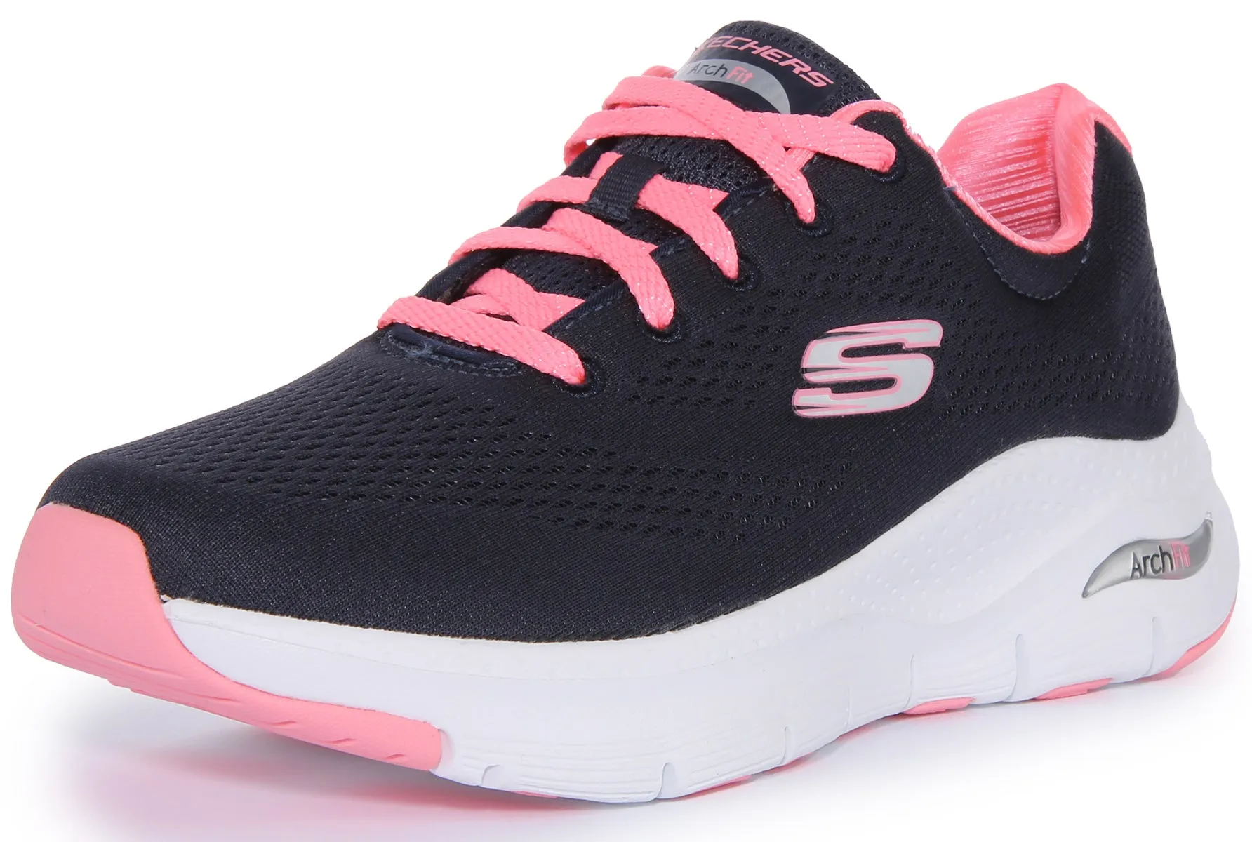 Skechers Arch Fit In Navy Pink For Women