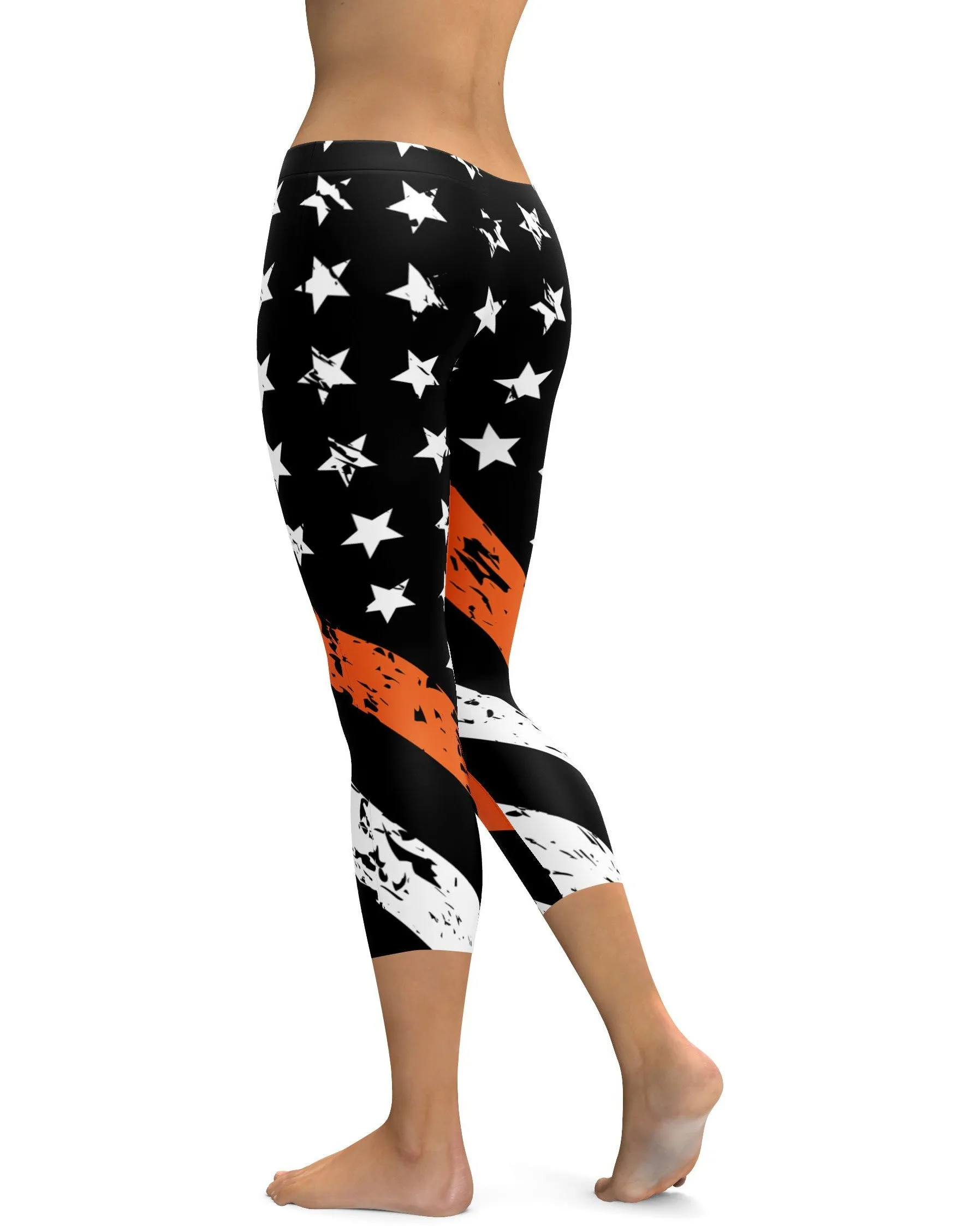 Thin Orange Line Capris