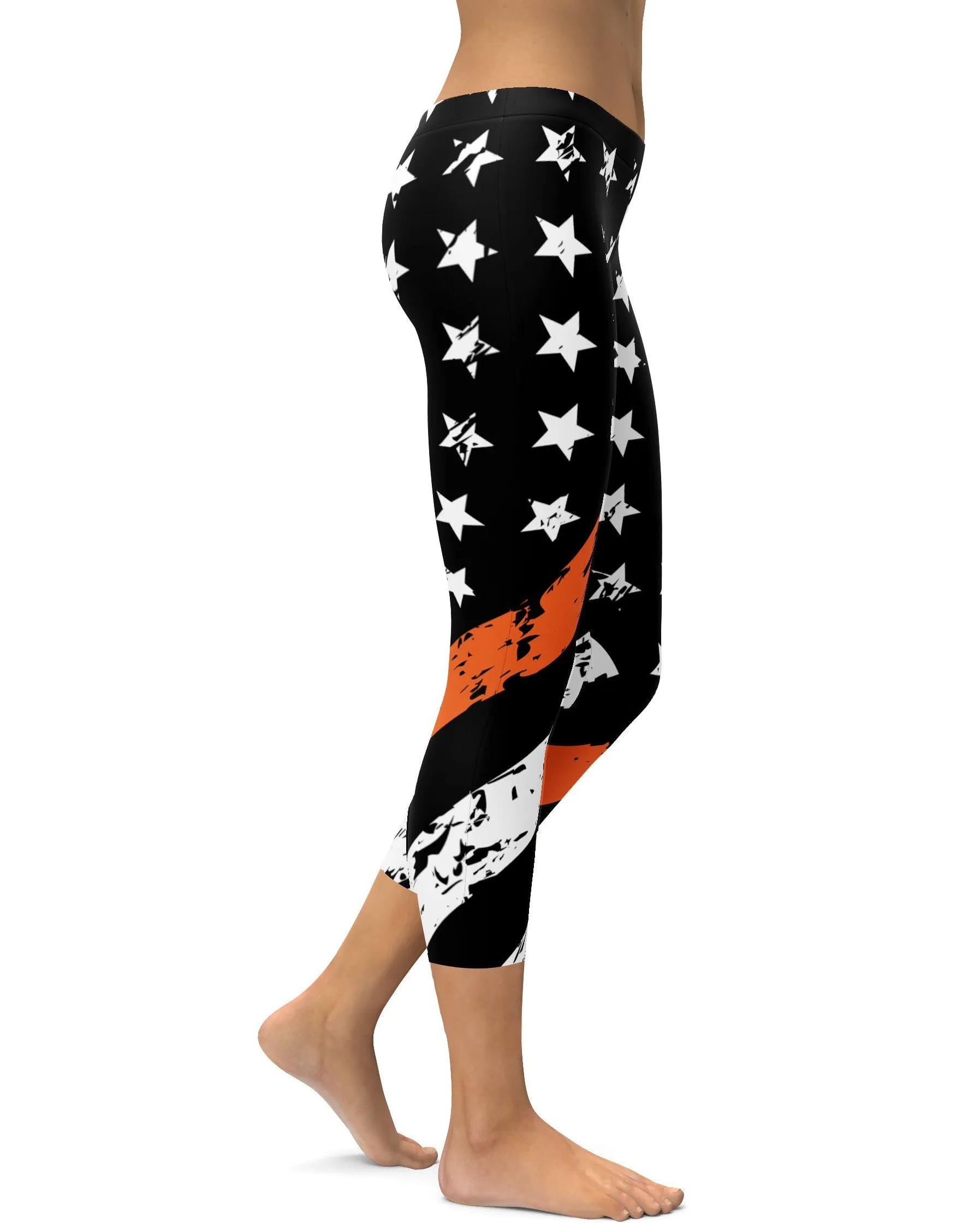 Thin Orange Line Capris