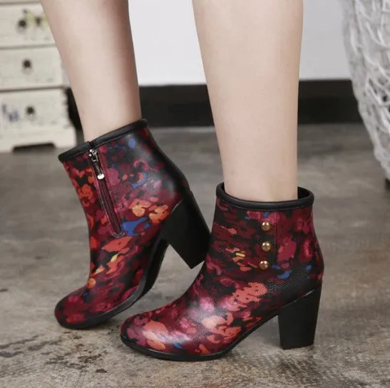 Women's Autumn High-Heeled Rain Boots